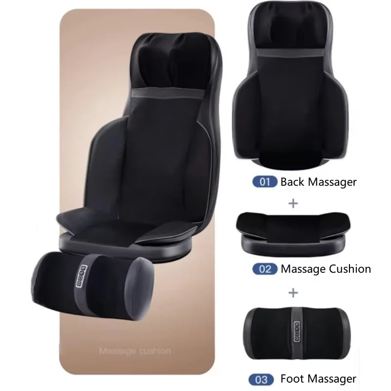 Full Body Massage Chair Cushion with Heat and Adjustable Compression