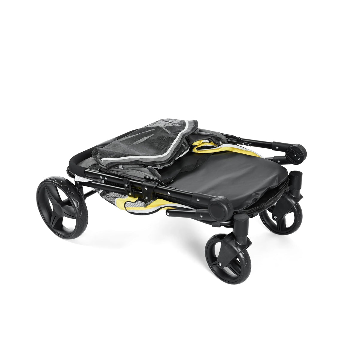 Dog Stroller Large & Medium Dogs, Collapsible Wagon with Dual Entry, Breathable Mesh and Foot Brake
