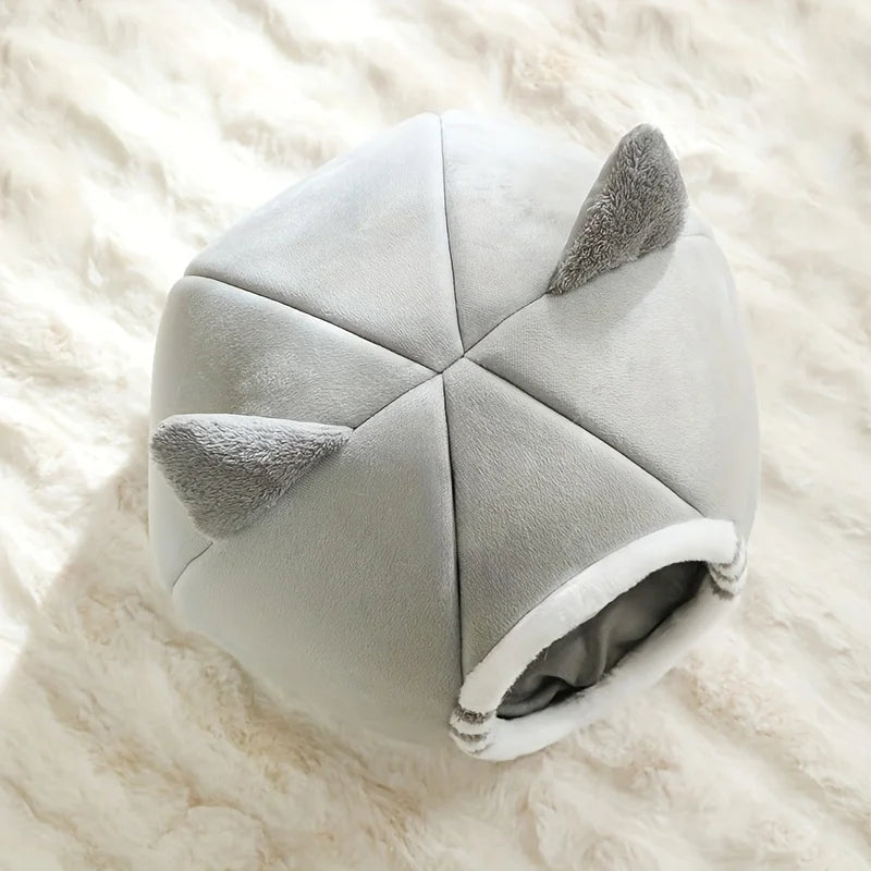 Cozy Cat Bed Cave, Soft Pet House with Removable-Style Mat for Indoor Cats & Small Pets - Bond Well Supplies