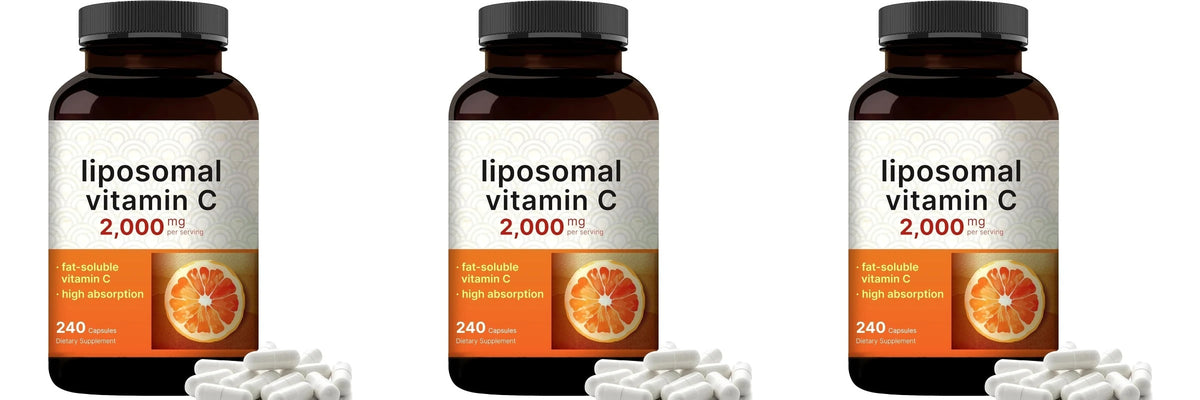 High-Absorption Liposomal Vitamin C 2000mg, Fat-Soluble Capsules, Non-GMO & Gluten-Free, 240 Count - Bond Well Supplies