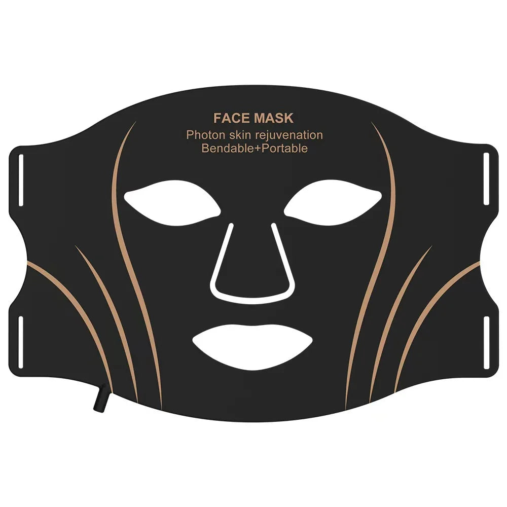 Portable Wireless LED Face & Neck Mask, 7-Color Photon Light Therapy for Facial Skin Care - Bond Well Supplies