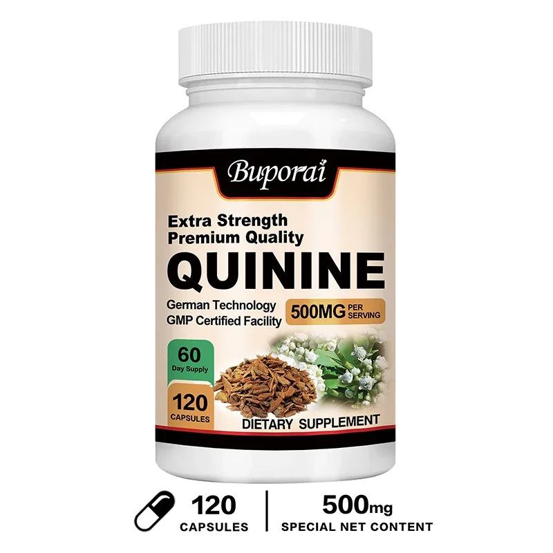 Premium Quinine Capsules for Daily Nutritional Support, Made in the USA