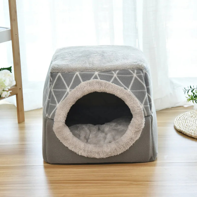 Enclosed Space Capsule Cat House, Warm Winter Pet Bed & Indoor Cat Furniture - Bond Well Supplies
