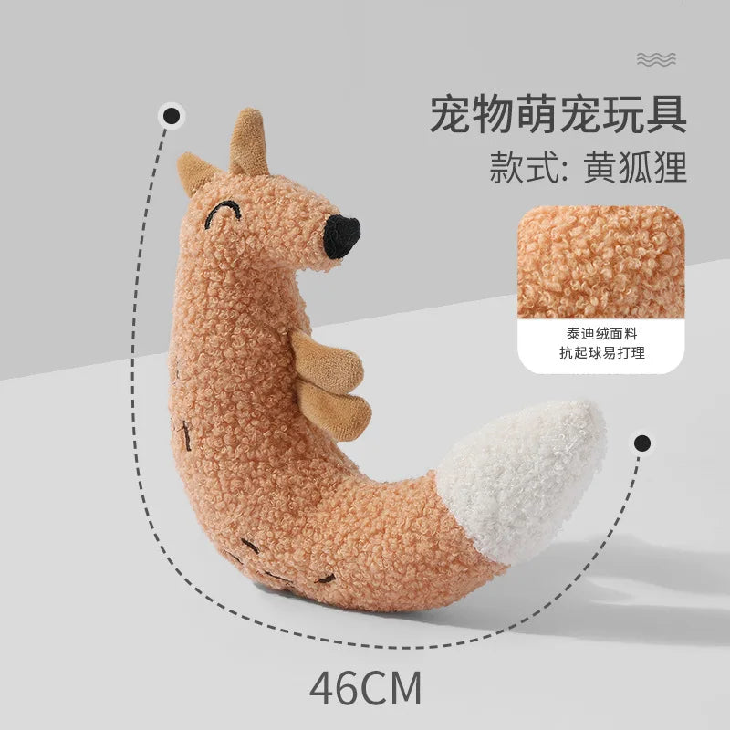 Soft Teddy Fleece Pet Toy for Cats and Dogs with Crinkle Sound