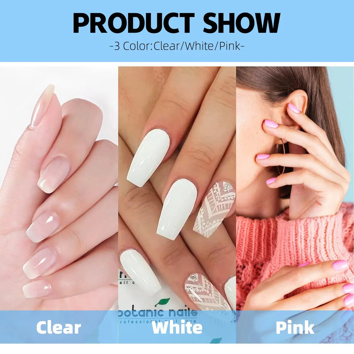 Professional Acrylic Nail Powder & Liquid Monomer Set, 3D Nail Art & Decoration Kit - Bond Well Supplies
