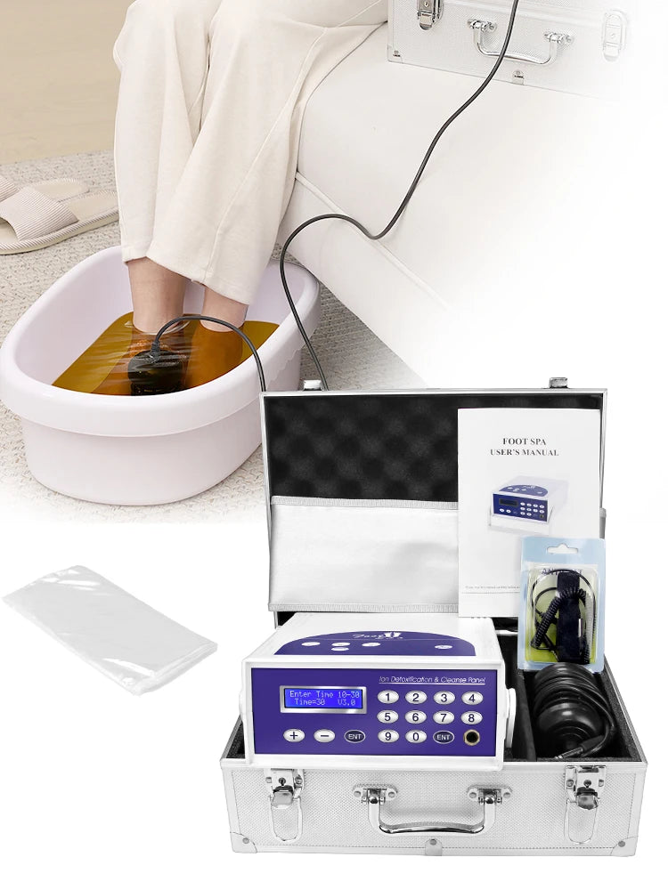 Professional Ionic Foot Bath Spa, LED Display, Far Infrared Belt & Portable Home Foot Spa