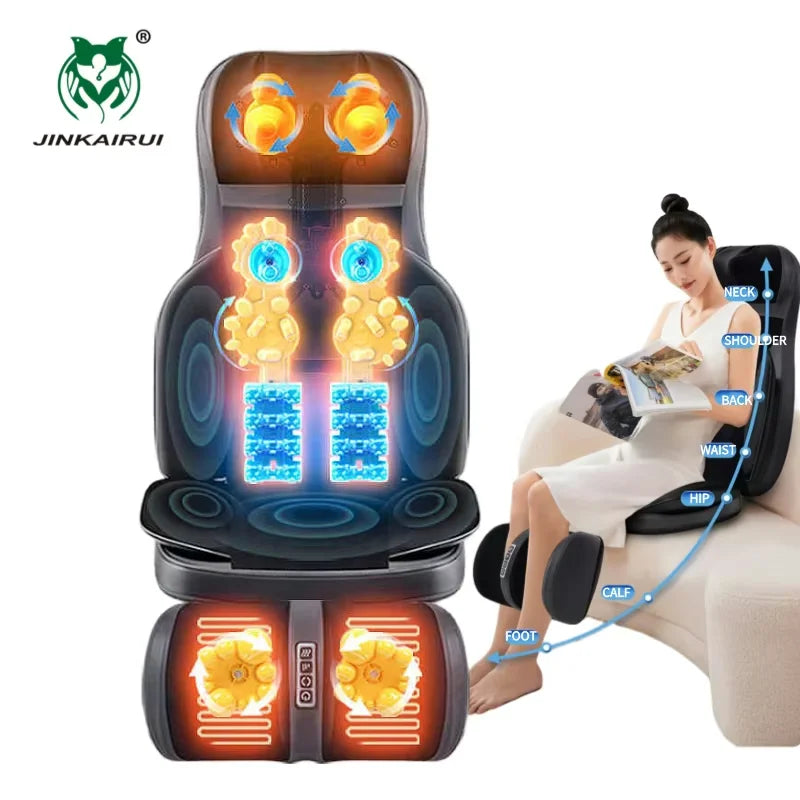 Full Body Massage Chair Cushion with Heat and Adjustable Compression