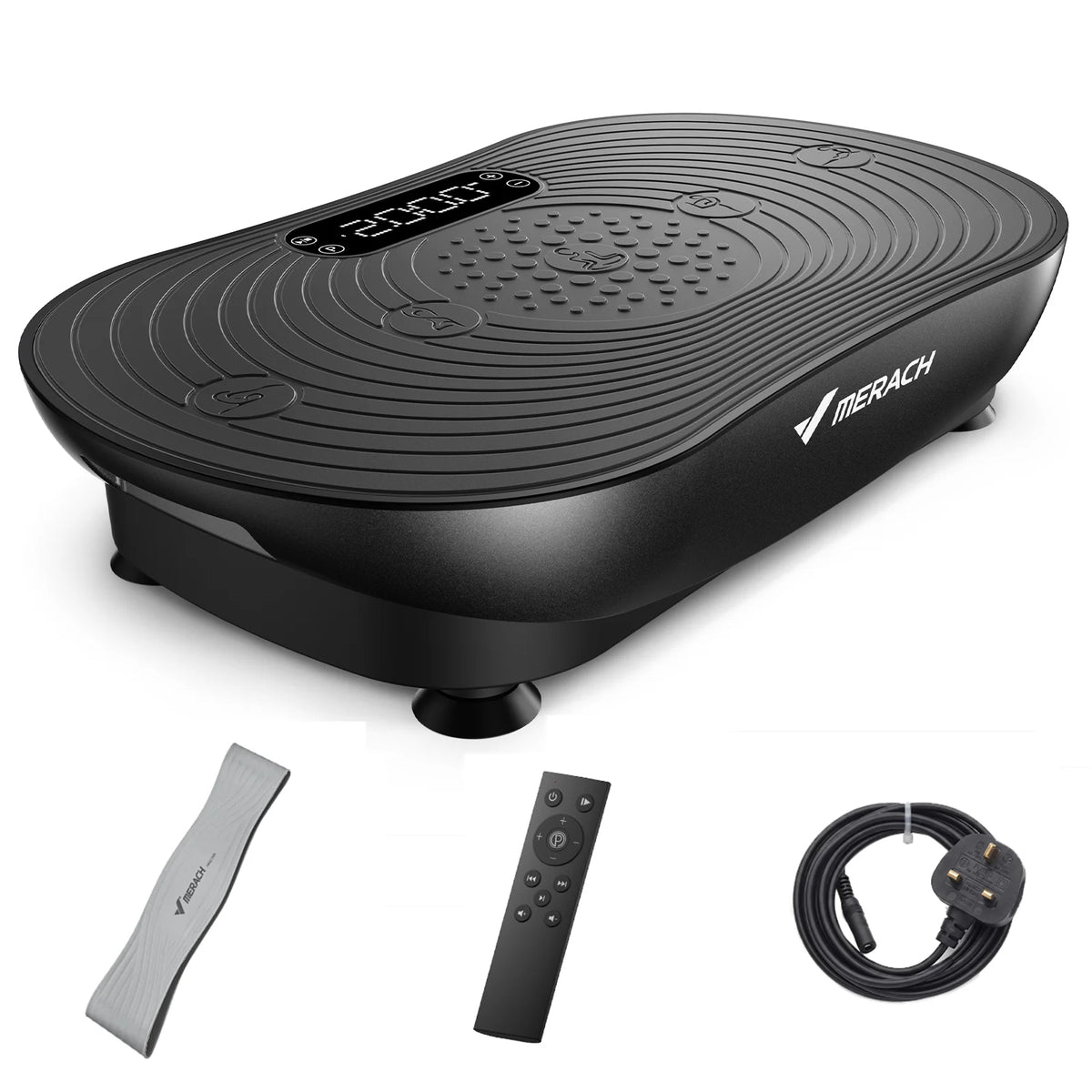 Merach Whole-Body Vibration Plate, Digital Display, Built-In Speakers & 350 lb Capacity for Home Fitness