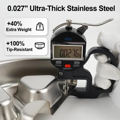 Kactoily 304 Stainless Steel Slow Feeder Dog Bowl, 2.5-Cup Non-Slip Raised Bowl for Medium & Large Dogs - Bond Well Supplies