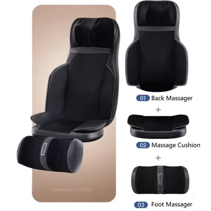 Full Body Massage Chair Cushion with Heat and Adjustable Compression