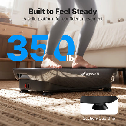 Merach Whole-Body Vibration Plate, Digital Display, Built-In Speakers & 350 lb Capacity for Home Fitness