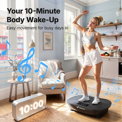 Merach Whole-Body Vibration Plate, Digital Display, Built-In Speakers & 350 lb Capacity for Home Fitness