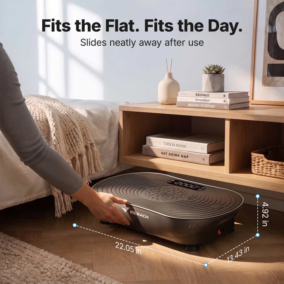Merach Whole-Body Vibration Plate, Digital Display, Built-In Speakers & 350 lb Capacity for Home Fitness