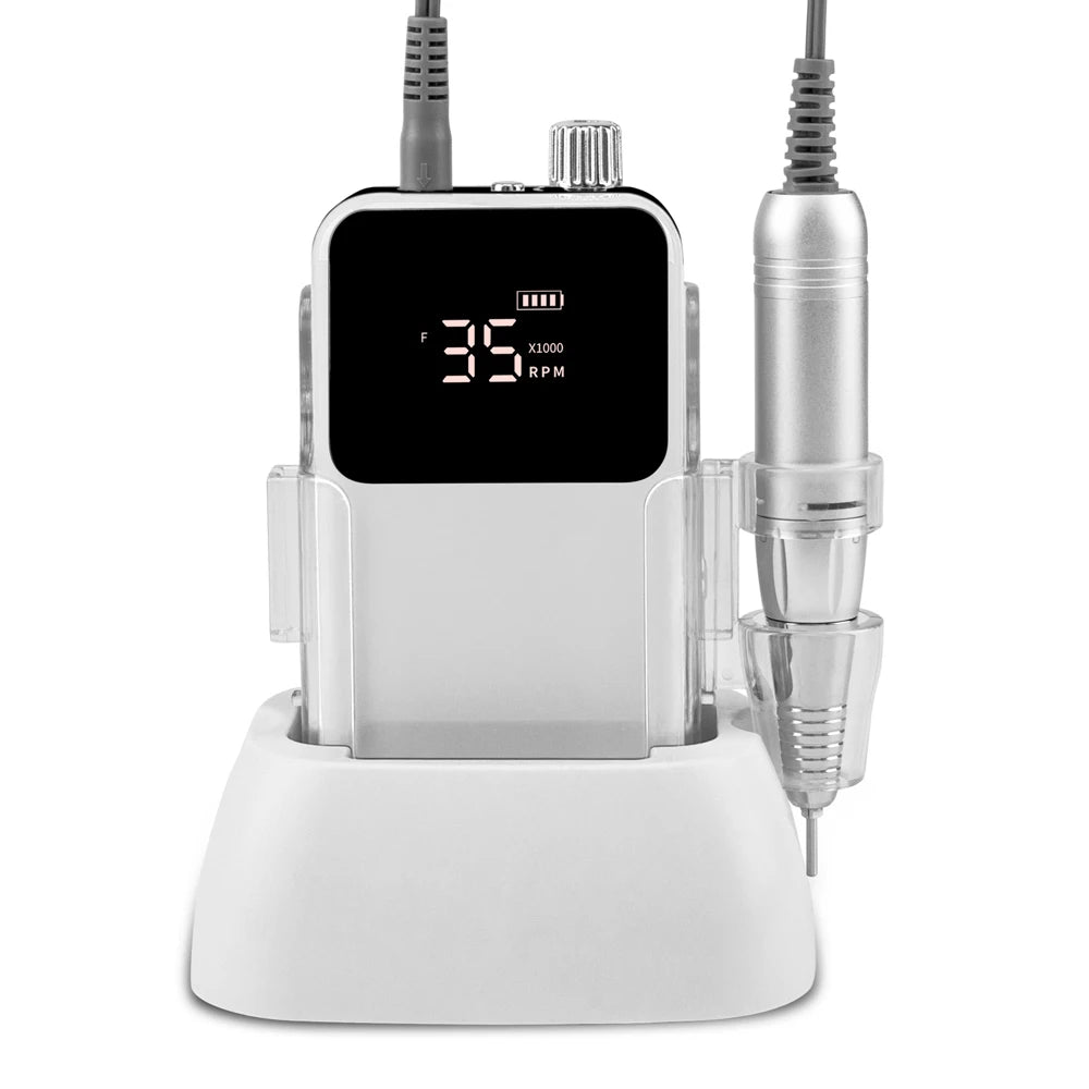 SIMINAIL Rechargeable Nail Drill Machine, 35,000 RPM Cordless Electric Nail File for Manicure and Pedicure