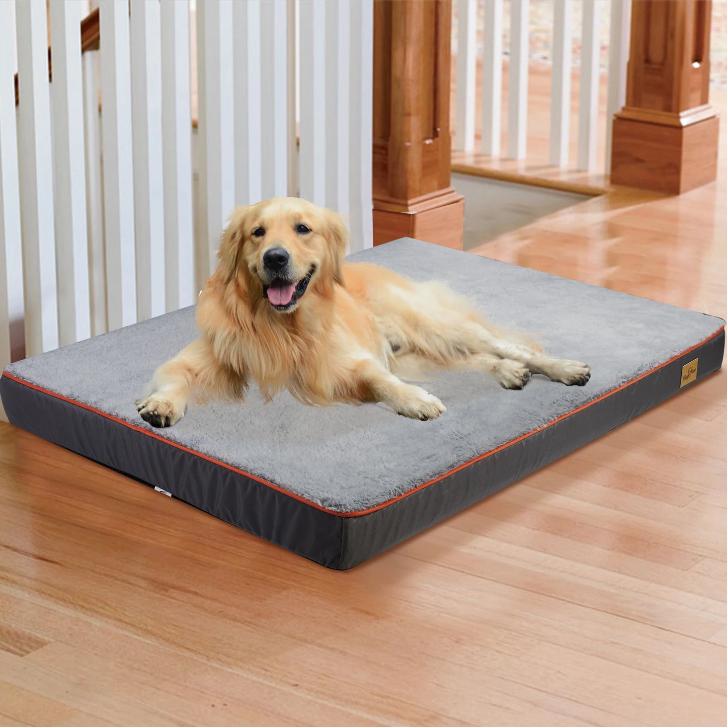 Large Orthopedic Dog Bed with Memory Foam, Waterproof, Removable Washable Cover and Non-Slip Bottom