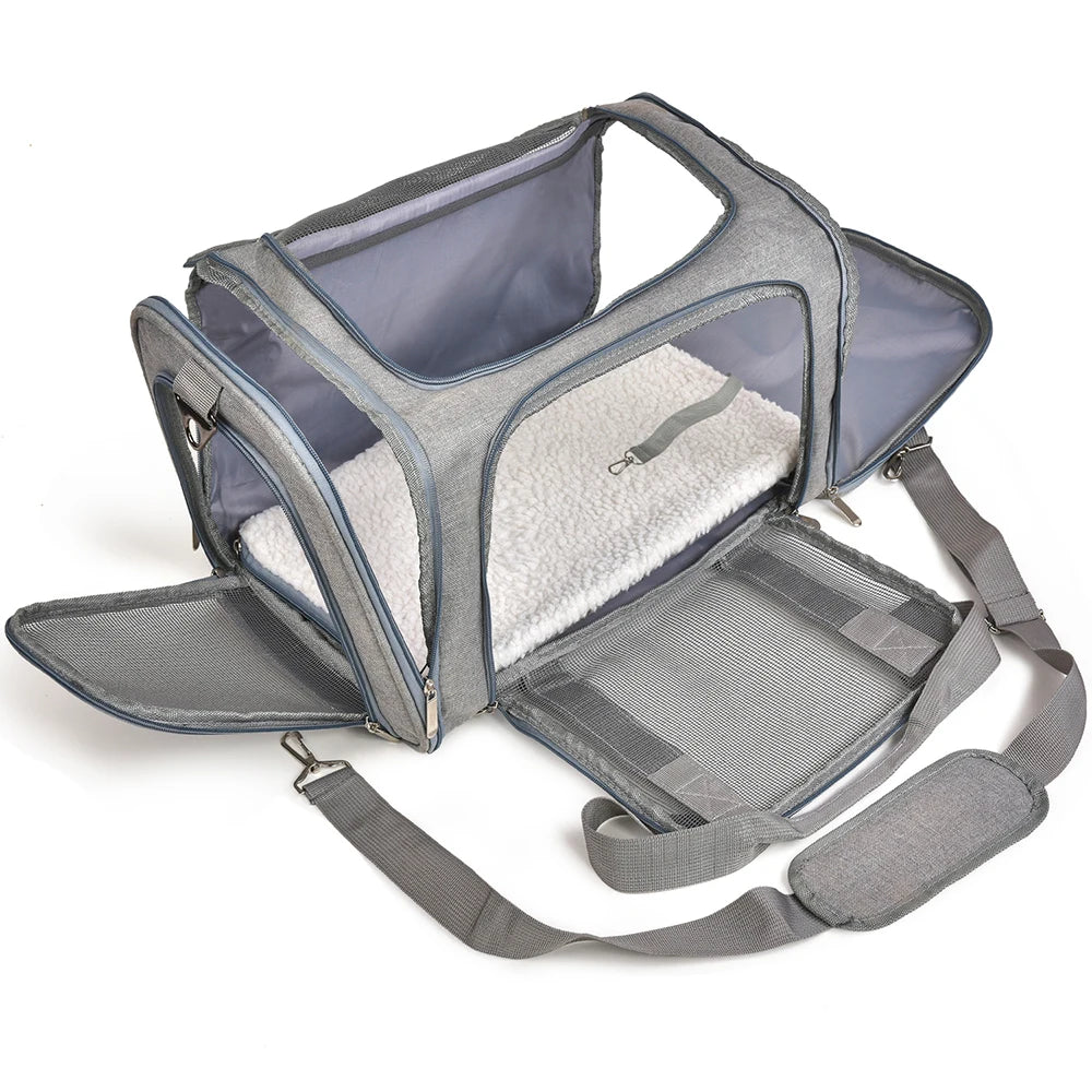 Soft-Sided Pet Carrier Backpack, Airline-Approved Travel Bag for Small Dogs and Cats