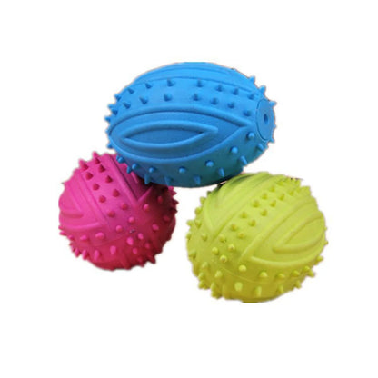 Interactive Hedgehog Dog Chew Ball, Rugby Treat Toy for Puppies & Adult Dogs - Bond Well Supplies