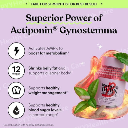 Metabolism Support Supplement with Actiponin, Gynostemma, Vitamins B6 & B12, 60 Capsules