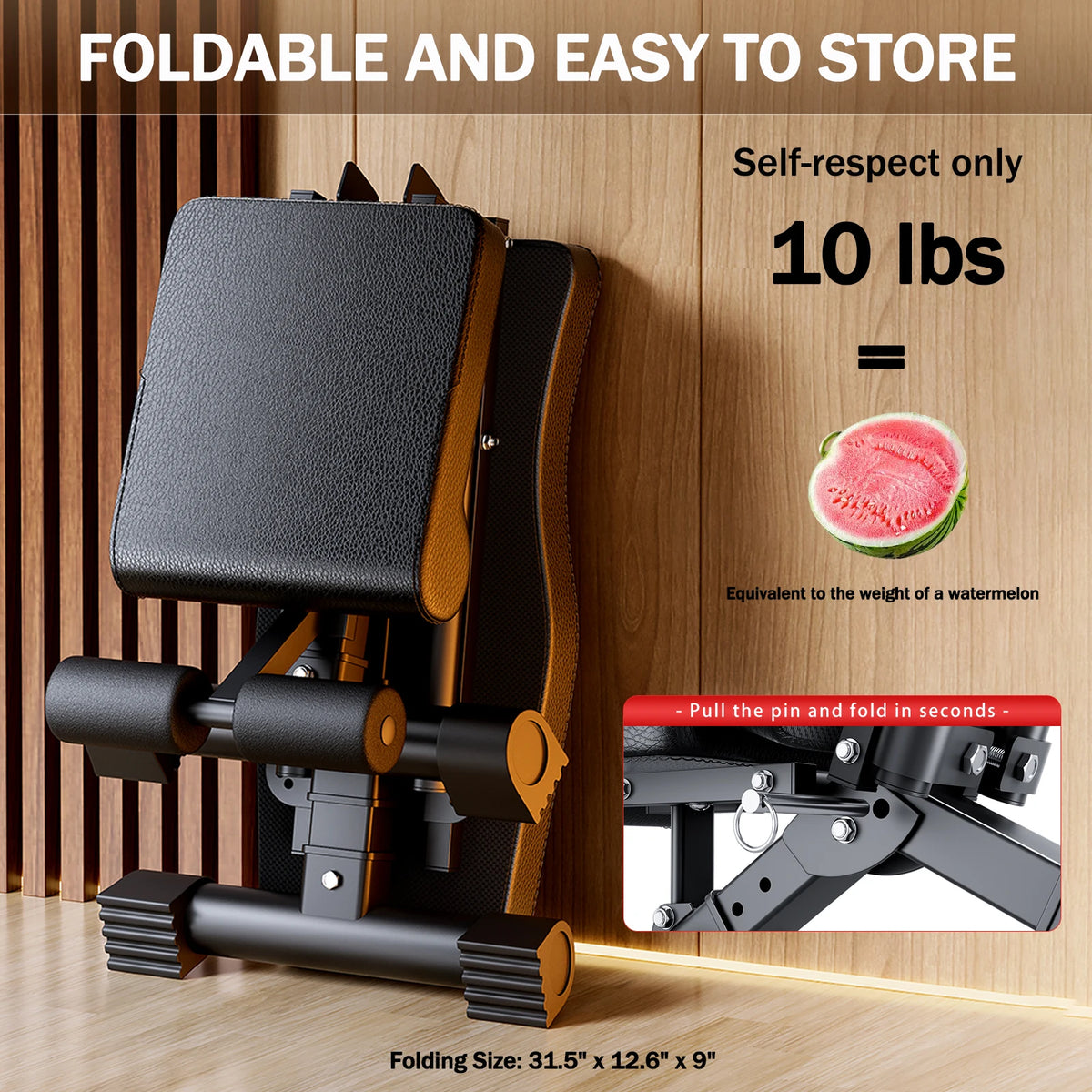 Multifunctional Weight Bench, Adjustable Foldable Workout Bench for Dumbbell Press & Strength Training