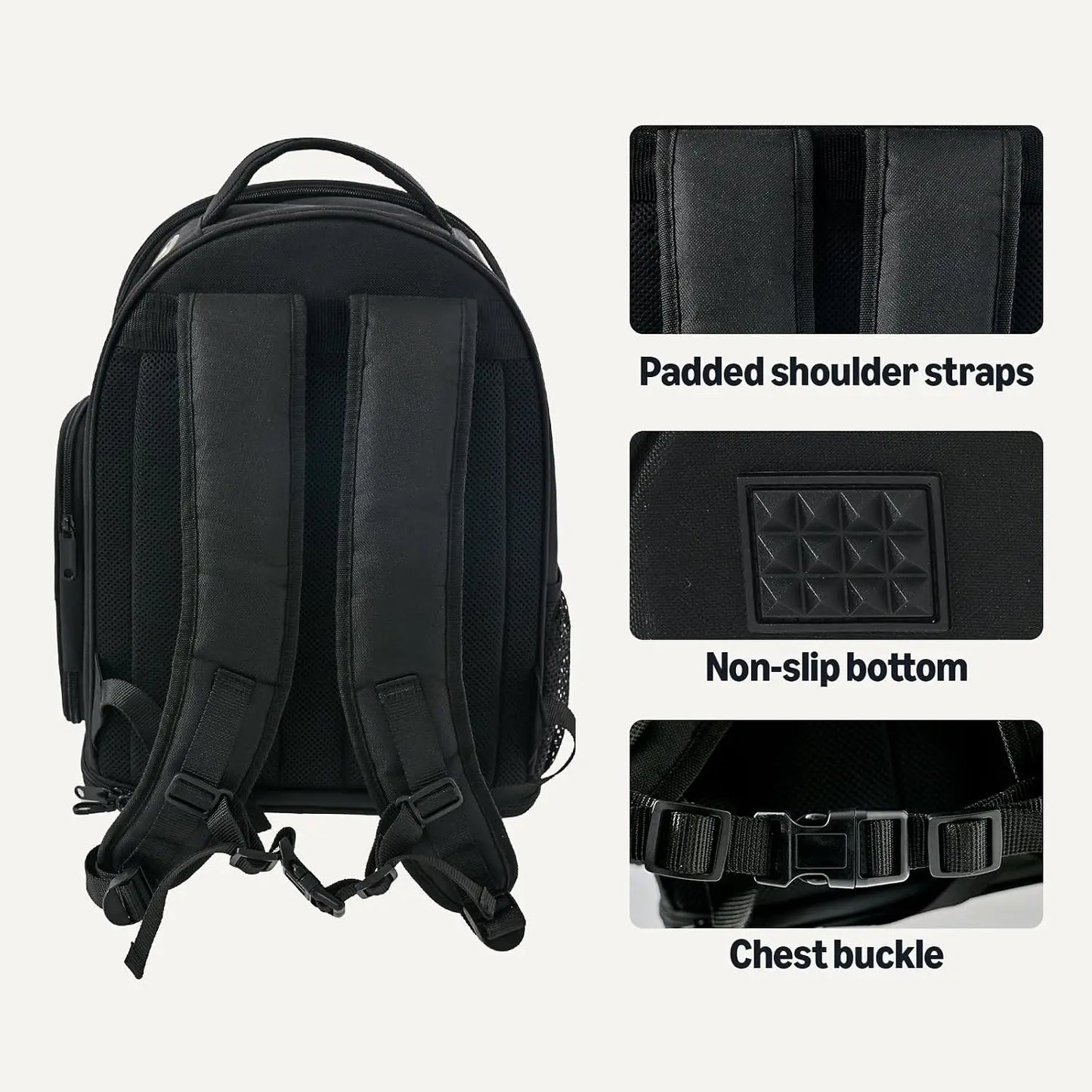 Pet Carrier Backpack for Small Cats and Dogs with Bubble Window, Ventilated Mesh and Foldable Design