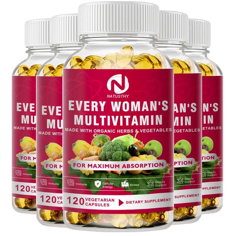 Multivitamin for Women Capsules for Hormone Balance, Skin, Heart, Brain, Bone and Immune Support