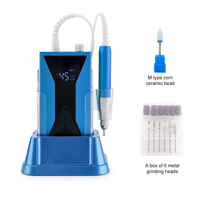 Professional 45000RPM Brushless Nail Drill Machine, Cordless 85W Portable Desktop Electric Manicure Polisher - Bond Well Supplies