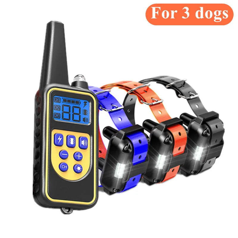 Dog Training Collar, IPX7 Waterproof Rechargeable Remote Training Collar for Large, Medium and Small Dogs