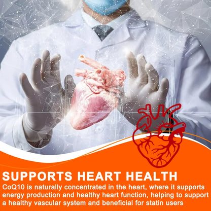 High Potency COQ10 200mg Supplement for Energy Production and Antioxidant Protection
