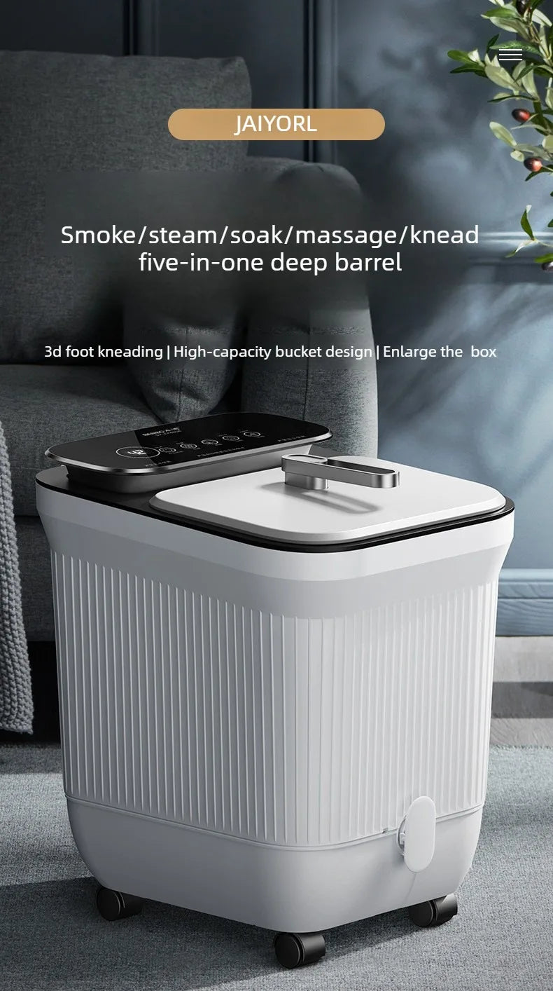 Electric Heated Foot Bath Massager, Automatic Home Spa Basin with Constant Temperature Control & Remote