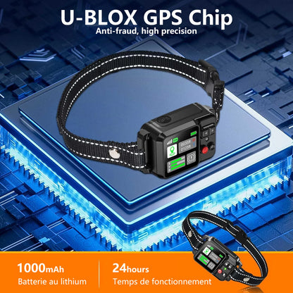 GPS Wireless Dog Fence System, Adjustable Boundary Range 15–2000m with Satellite Technology