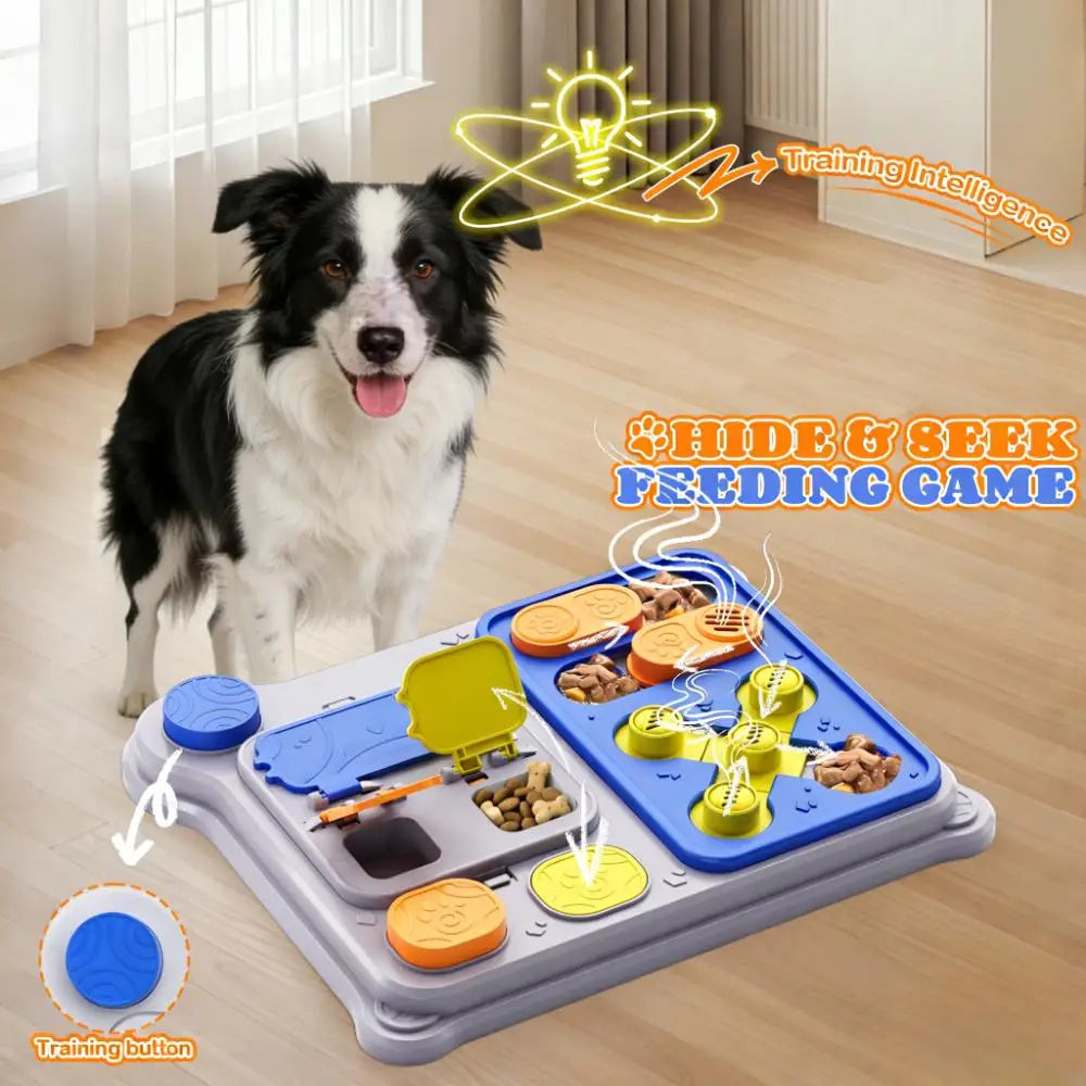 Interactive Dog Puzzle Feeder, Treat Dispensing Toy for Enrichment and Play