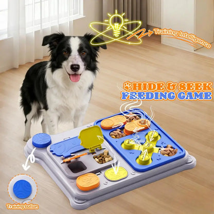 Interactive Dog Puzzle Feeder, Treat Dispensing Toy for Enrichment and Play