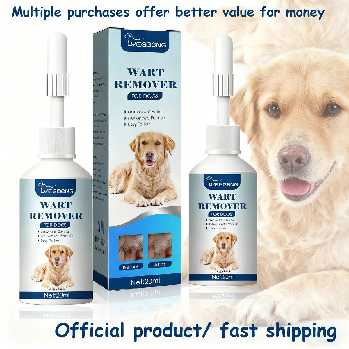 Pet Skin Care Liquid, Wart, Skin Tag & Blemish Care for Dogs & Cats - Bond Well Supplies