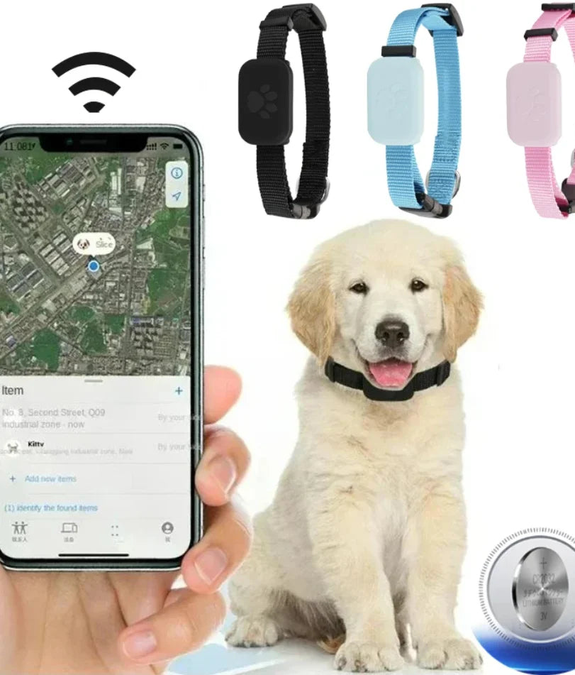 Smart Bluetooth Pet Tracker with GPS Location, Anti-Lost Device & Movement Alerts for Dogs and Cats