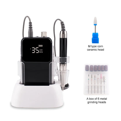 Rechargeable Brushless Nail Drill Machine, 35000RPM Cordless Electric Manicure Tool - Bond Well Supplies