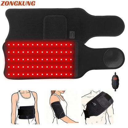Red Light Therapy Pad, 70 LEDs, 660nm & 850nm Near-Infrared Heating Pad for Arm, Leg, Shoulder & Back - Bond Well Supplies