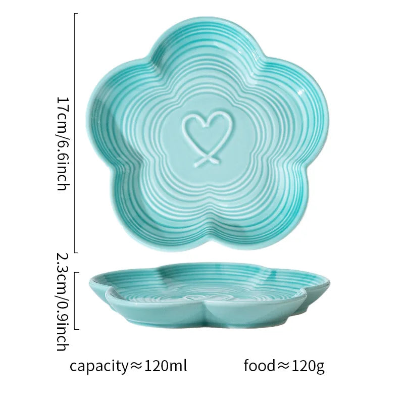 Ceramic Cat Bowl with Wooden Stand, Elevated Shallow Food Dish with Bow Knot Design for Cats and Small Pets