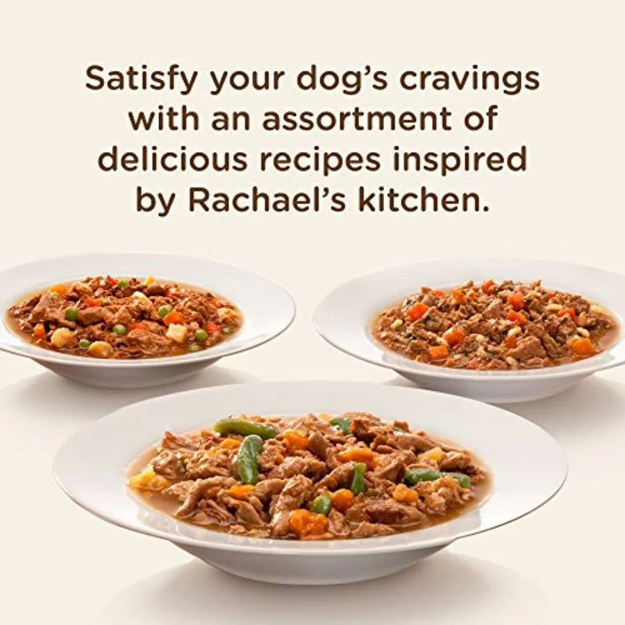 Rachael Ray Premium Natural Wet Dog Food, Savory Favorites Variety Pack, 8 oz Tubs, Pack of 6