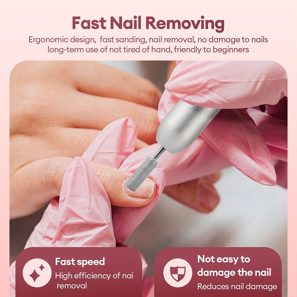 Rechargeable Nail Drill Machine, 45000RPM Portable Electric Nail File for Salon & Home Use - Bond Well Supplies