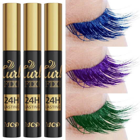 3-Piece Colorful 3D Mascara Set, Blue, Green & Purple Waterproof Lengthening Mascara - Bond Well Supplies