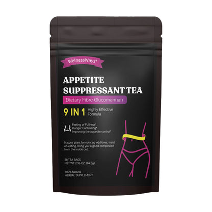 Appetite Suppressant Green Tea, Fullness Support & Dietary Supplement, 28 Tea Bags - Bond Well Supplies