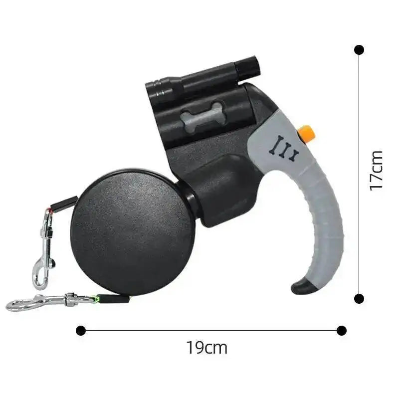 Retractable Double Dog Leash with LED Flashlight, 3M Dual Lead
