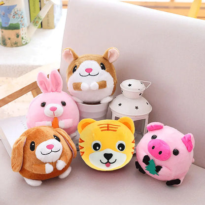 Interactive Moving Plush Ball Toy for Puppies and Dogs with Squeaker Sound