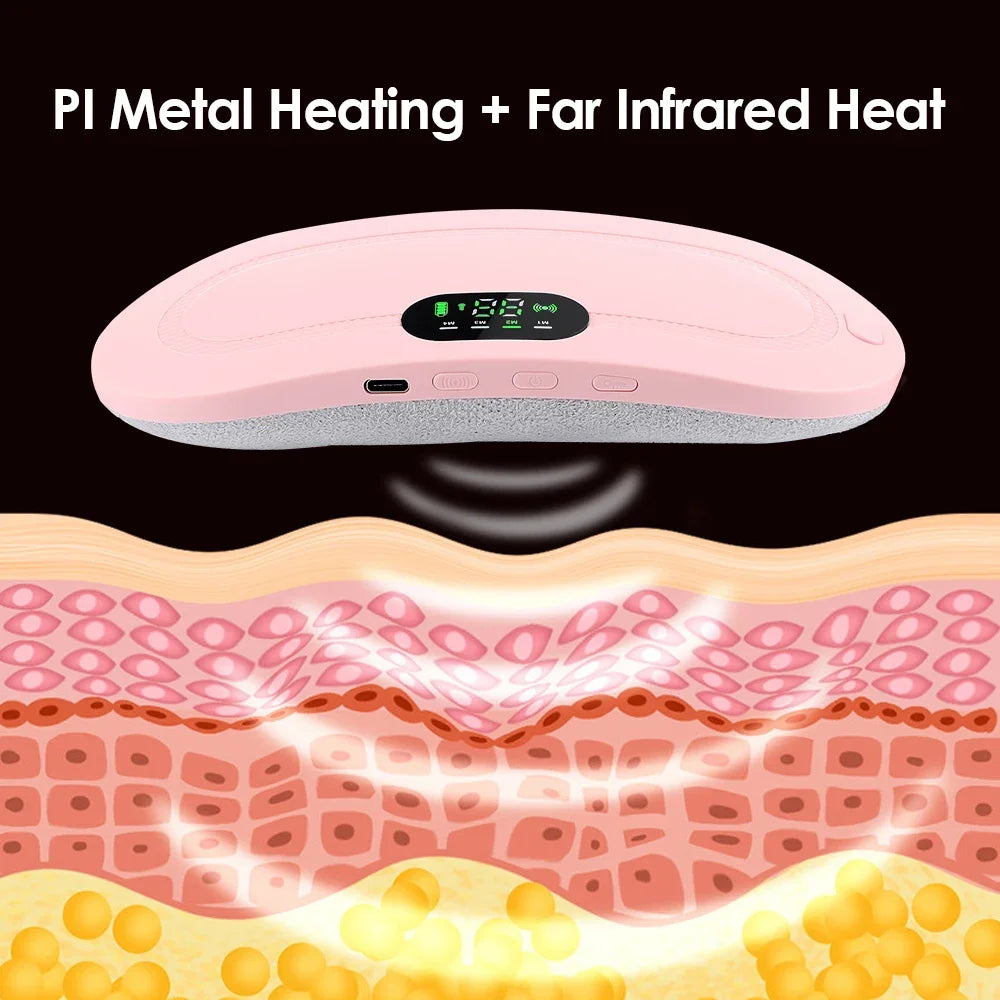 Electric Heating Waist Belt with Vibration Massage for Comfort and Relaxation