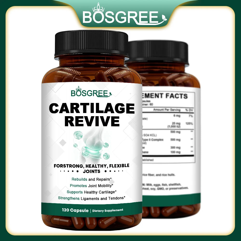 Joint & Cartilage Supplement, Type II Collagen, Glucosamine, MSM & Vitamin D3, Daily Mobility Support Type I - Bond Well Supplies