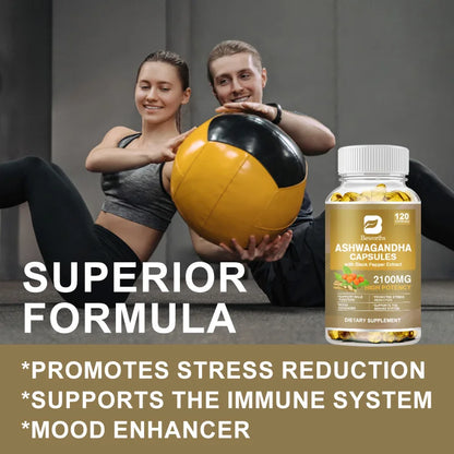 BEWORTHS Ashwagandha Root Extract Capsules for Sleep Support, Stress Relief and Mood Balance