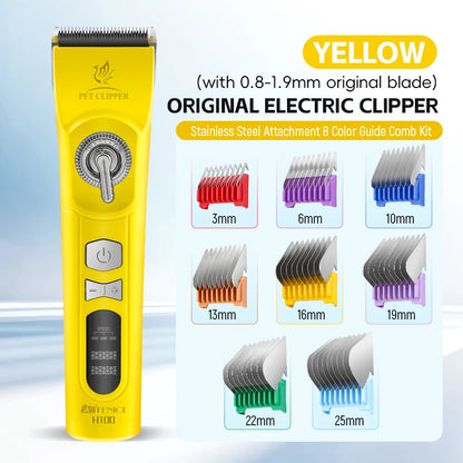 Fenice H100 Cordless Rechargeable Pet Hair Clipper, Low-Noise Dog & Cat Grooming Trimmer