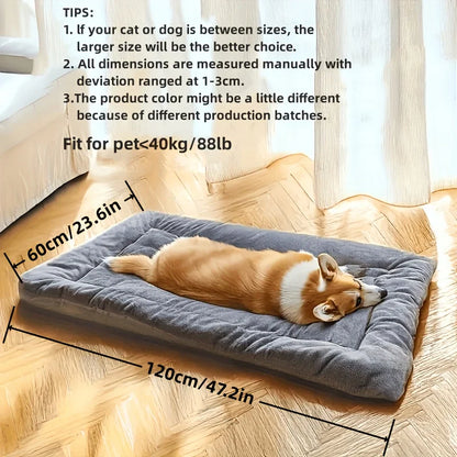 Oversized Cat & Dog Bed, Ultra-Soft Plush Rectangular Sofa Cushion for All Sizes - Bond Well Supplies