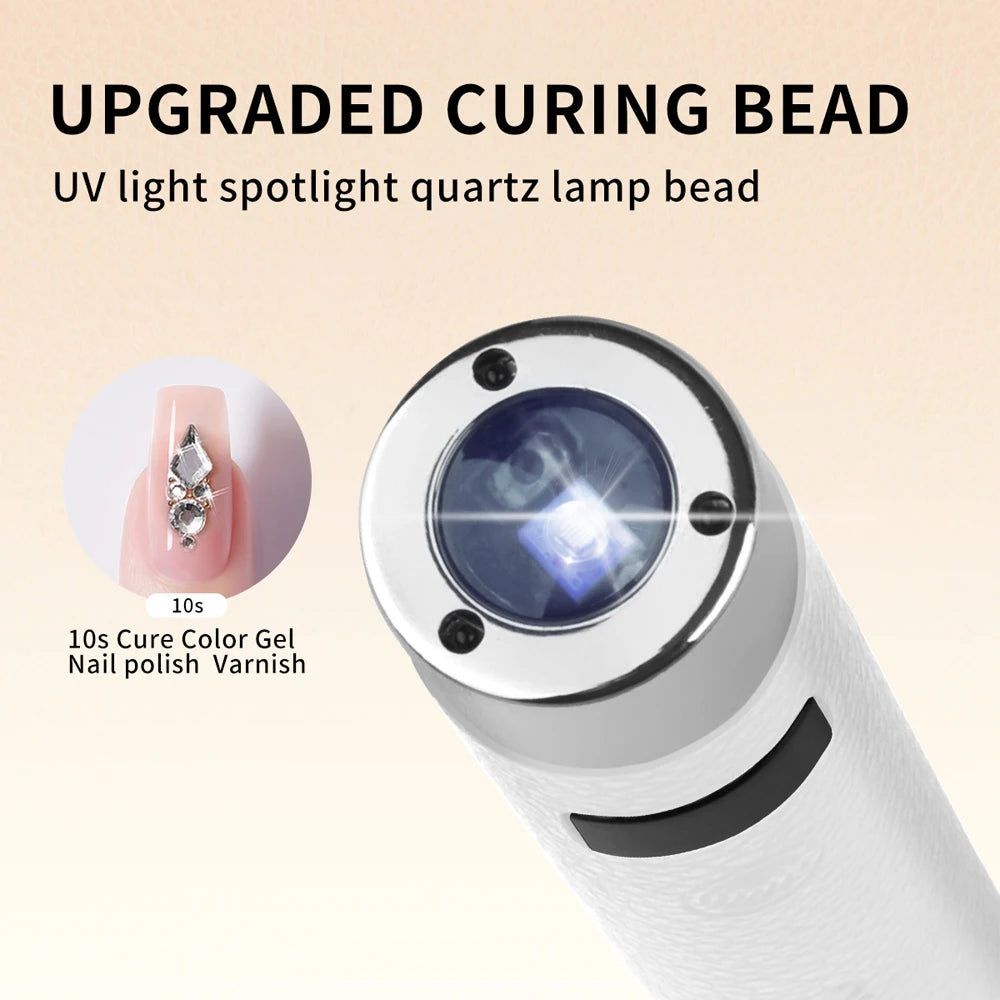 AI Sensor UV LED Nail Lamp, Rechargeable Cordless Gel Nail Dryer with Smart Auto Sensor