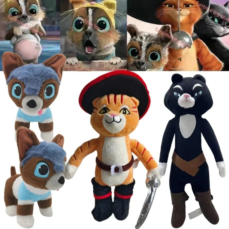 Puss in Boots Plush Toy, Kawaii Chihuahua Perrito Stuffed Animal Doll with Boots - Bond Well Supplies